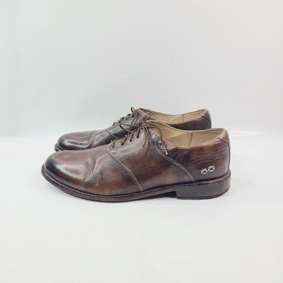 BED|STU Men\'s Brown Thorn Leather Lace Up Dress Classic Oxford Shoes Size 11